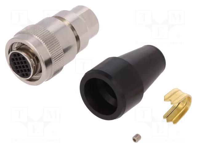 Connector: circular; plug; HR22; female; PIN: 20; w/o contacts; 2A HIROSE HR22-12TPD-20SC-73