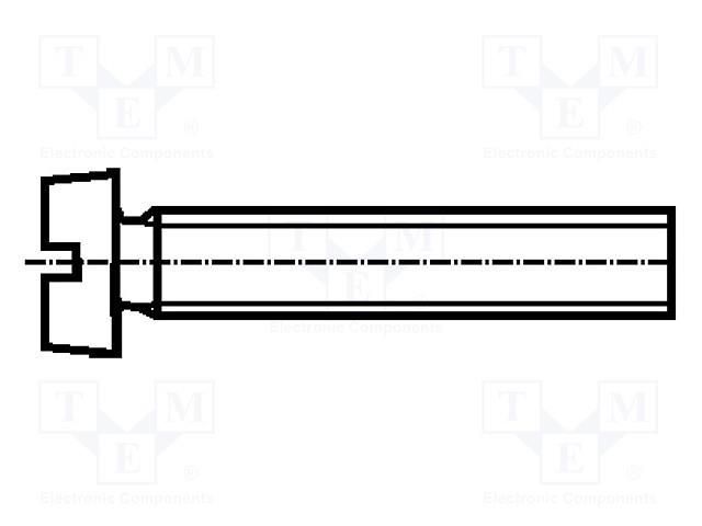 Screw; M4x10; 0.7; Head: cheese head; slotted; 1.2mm; steel; zinc BOSSARD B4X10/BN330