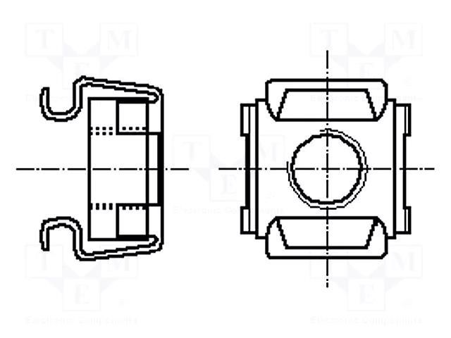 Nut; cage; M6; A2 stainless steel; BN 3307 BOSSARD B6/BN3307