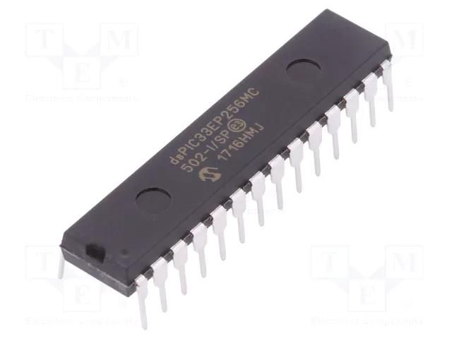 IC: dsPIC microcontroller; 256kB; 32kBSRAM; DIP28; 3÷3.6VDC; DSPIC MICROCHIP TECHNOLOGY 33EP256MC502-ISP