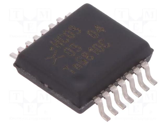 IC: digital; NAND; Ch: 4; IN: 2; CMOS; SMD; SSOP14; 2÷6VDC; -40÷125°C NEXPERIA 74HC03DB.112