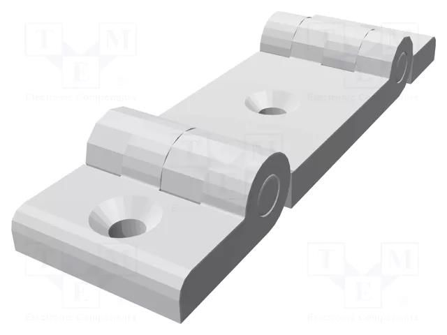 Hinge; Width: 119mm; technopolymer PA; black; H: 36mm; for profiles ELESA+GANTER CFI60-30/30SH-6