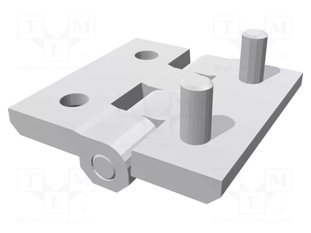 Hinge; Width: 50mm; technopolymer PA; black; H: 50mm; Ext.thread: M6 ELESA+GANTER CFM50P-M6X12-SH6