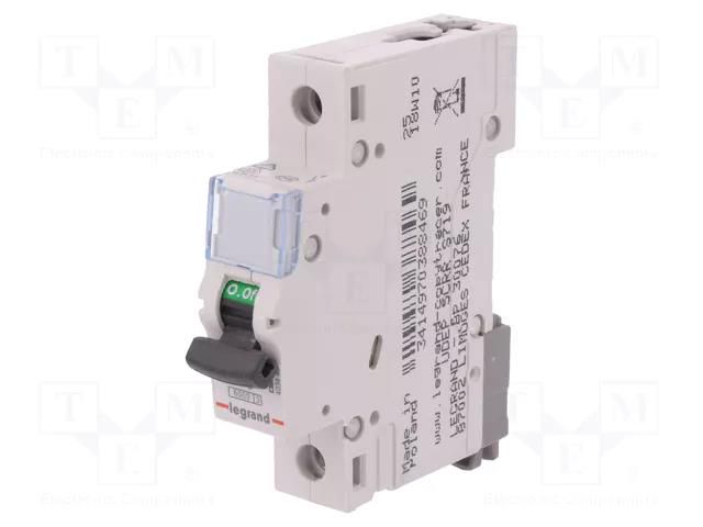 Circuit breaker; 230VAC; Inom: 63A; Poles: 1; Charact: C; 6kA; IP20 LEGRAND 403440