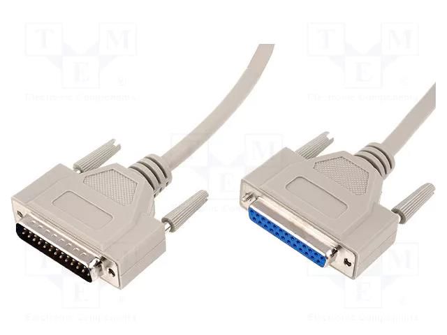 Cable; D-Sub 25pin socket,D-Sub 25pin plug; Len: 3m BQ CABLE CAB-25GW/3