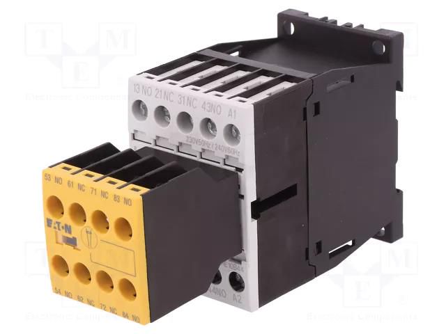Contactor: 3-pole; NO x3; Auxiliary contacts: NC x4,NO x4; 6A EATON ELECTRIC DILAS-44-230VAC