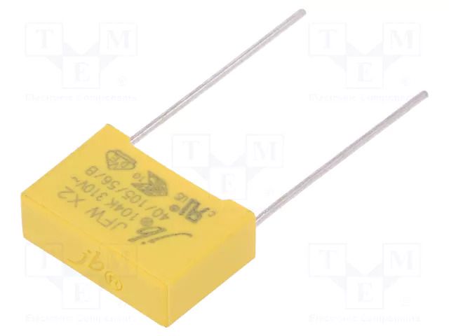 Capacitor: polypropylene; suppression capacitor,X2; 100nF; THT Jb Capacitors JFW-100N/310-P15