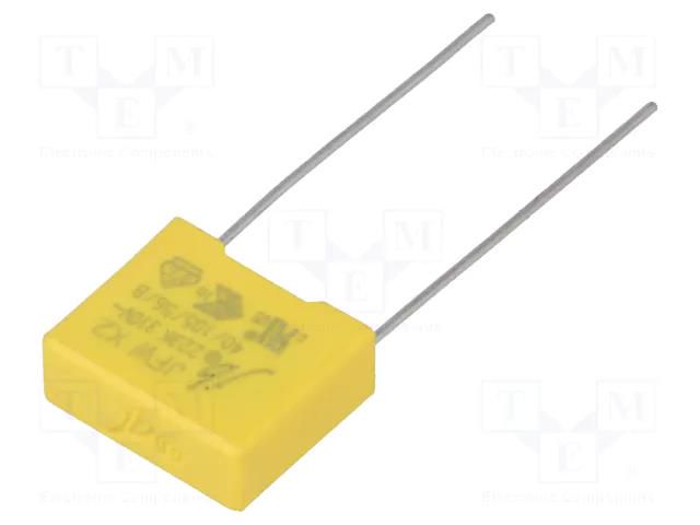 Capacitor: polypropylene; suppression capacitor,X2; 22nF; 310VAC Jb Capacitors JFW-22N/310-P10