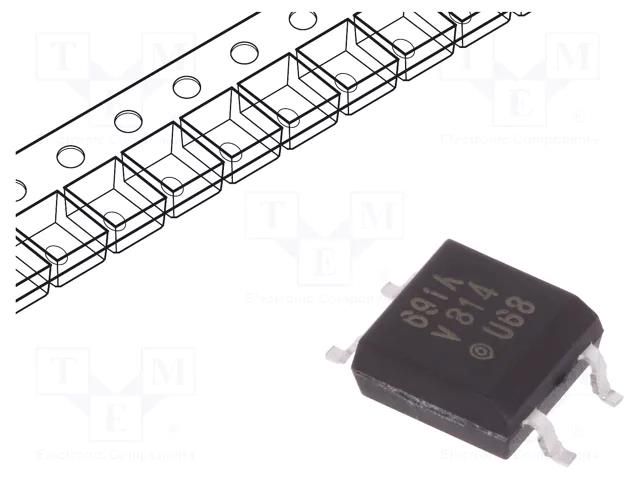 Optocoupler; SMD; Ch: 1; OUT: transistor; Uinsul: 3.75kV; Uce: 70V VISHAY SFH691AT
