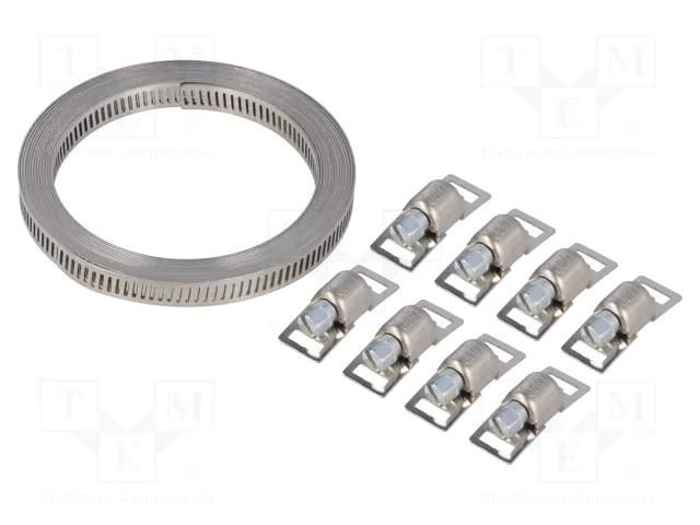 Worm gear clamp; W: 8mm; chrome steel AISI 430; EB; W2; Package: 3m MPC INDUSTRIES MPC-EB208BL