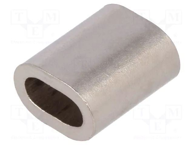 Ferrule; copper; for rope; Ørope: 4mm; L: 14mm; nickel KRAFTBERG TZ-4