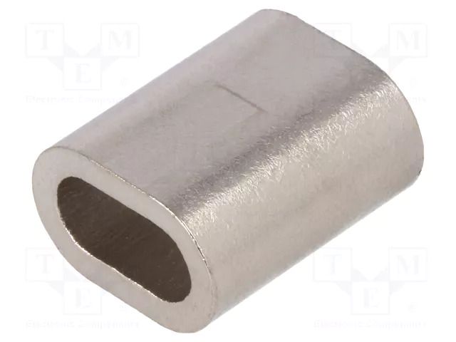 Ferrule; copper; for rope; Ørope: 5mm; L: 18mm; nickel KRAFTBERG TZ-5