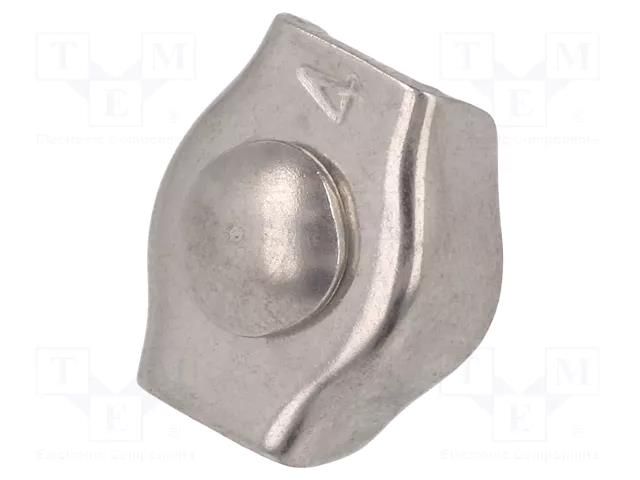 Rope clamp simplex; acid resistant steel A4; for rope KRAFTBERG ZLR1-4-A4