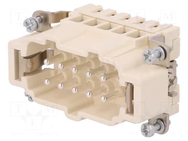 Connector: HDC; contact insert; male; 16A; 400V; Han® High Temp HARTING 09338102603
