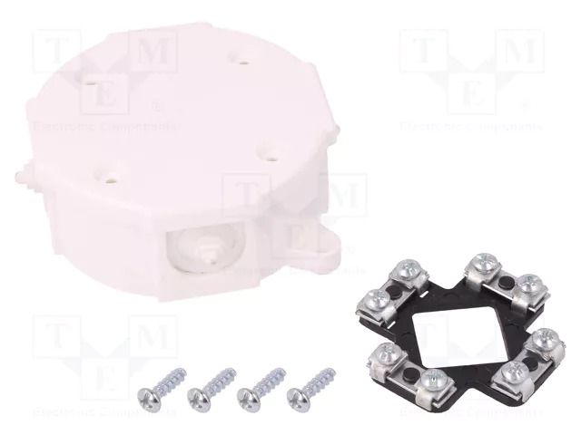 Enclosure: junction box; Ø: 80mm; Z: 38mm; IP41; white ELEKTRO-PLAST NASIELSK EPN-0212-00