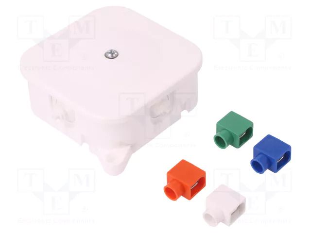Enclosure: junction box; X: 86mm; Y: 86mm; Z: 35mm; with fixing lugs ELEKTRO-PLAST NASIELSK EPN-0213-00