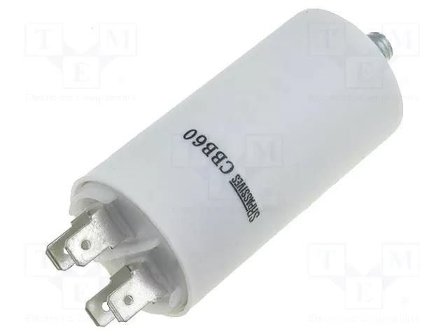 Capacitor: polypropylene; motors, run; 4.5uF; 450V; Ø35x60mm; ±5% SR PASSIVES CBB60E-4.5/450