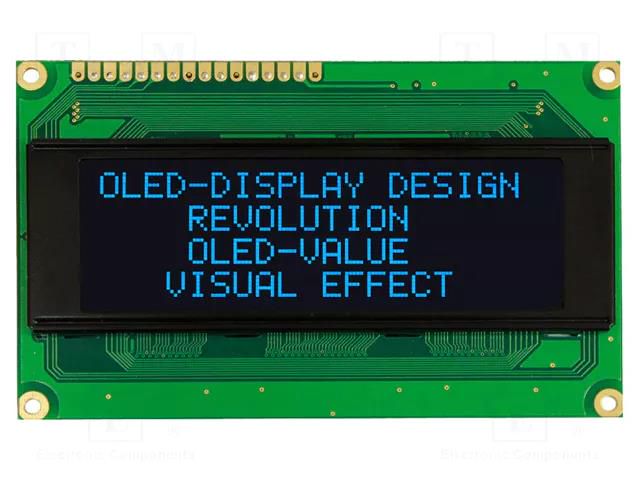 Display: OLED; alphanumeric; 20x4; Dim: 98x60x10mm; blue; PIN: 16 RAYSTAR OPTRONICS REC002004BBPP5N01