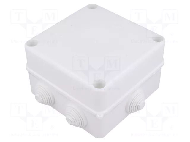 Enclosure: junction box; X: 133mm; Y: 133mm; Z: 83mm; IP55; white ELEKTRO-PLAST NASIELSK EPN-0252-00