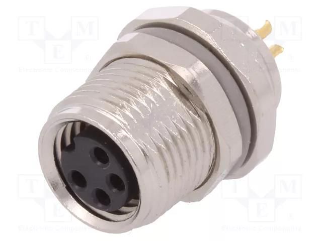 Connector: M8; female; PIN: 4; unshielded; socket; IP67; 30V TE Connectivity T4031017041-000