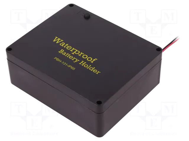 Holder; D,R20; Batt.no: 3; cables; 150mm; black; IP65; with switch COMF PBH-131-IP65-AS