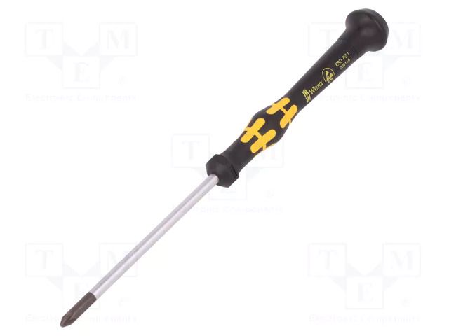 Screwdriver: precision; Pozidriv®; PZ1; Blade length: 80mm; ESD WERA WERA.1555/PZ1