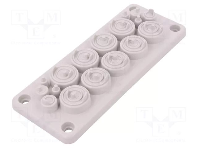 Multigate grommet; light grey; Holes no: 17; -40÷90°C; UL94V-0 TRELLEBORG RMC17/GR