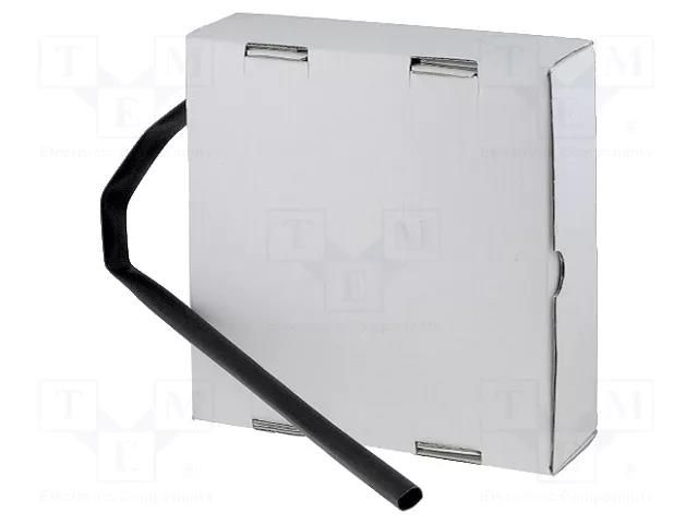 Heat shrink sleeve; glued; 3: 1; 9.5mm; black; polyolefine CYG/KTG CB-DWT9.5-3/BOX-BK