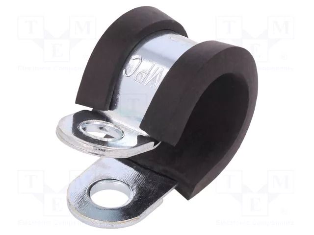 Fixing clamp; ØBundle : 12mm; W: 12mm; steel; Cover material: EPDM MPC INDUSTRIES MPC-LKD11212