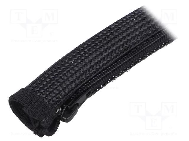 Braid; polyester; black; L: 2m; Features: multi use; ØBundle : 20mm LOGILINK PC-KAB0047