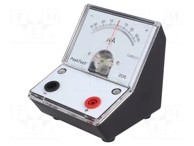 Ammeter; -35÷35uA; 90x106x103mm; 2.5%; Meter: analogue; 1kΩ PEAKTECH PKT-P205-08