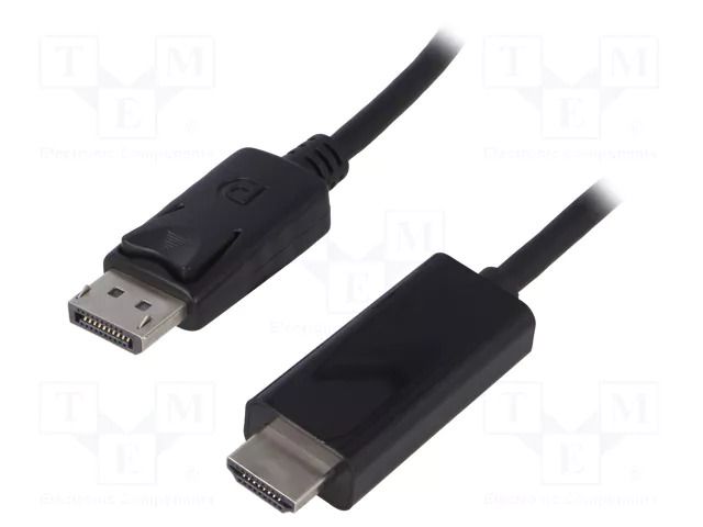 Cable; DisplayPort plug,HDMI plug; DisplayPort 1.1; 2m; black QOLTEC QOLTEC-50436
