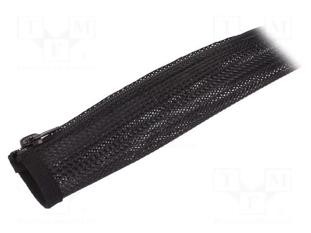 Braid; polyester; black; L: 1m; Features: multi use; ØBundle : 35mm LOGILINK PC-KAB0048