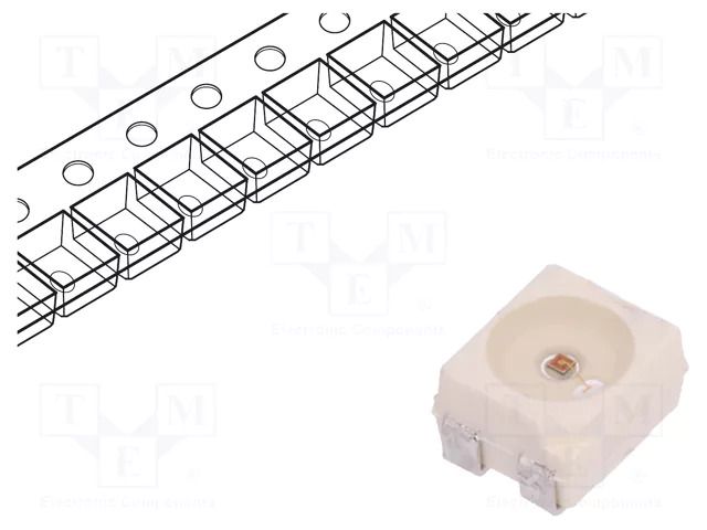 LED; amber; SMD; 3528,PLCC4; 6.1÷9.5lm; 1800÷4500mcd; 1.9÷2.65VDC ams OSRAM LA-E67F-BACA-24-1