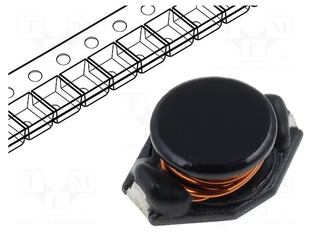 Inductor: wire; SMD; 68uH; Ioper: 1.5A; 0.2Ω; Isat: 1.4A; A: 12.95mm FERROCORE DL22-68