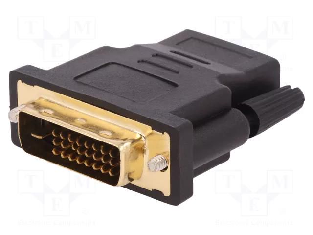 Adapter; DVI-D (24+1) plug,HDMI socket; black QOLTEC QOLTEC-50514