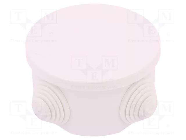 Enclosure: junction box; Ø: 75mm; Z: 40mm; polypropylene PP; IP55 ELEKTRO-PLAST NASIELSK EPN-0240-00