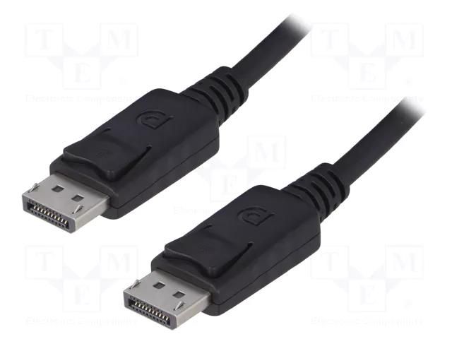 Cable; DisplayPort plug,both sides; DisplayPort 1.1; 5m; black QOLTEC QOLTEC-50455
