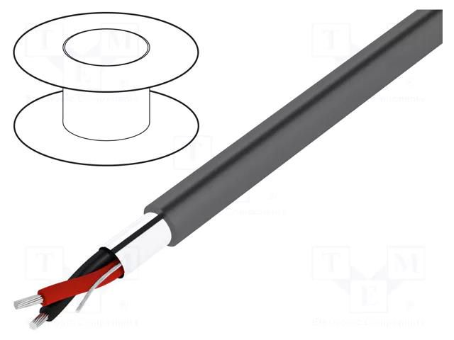 Wire; Alpha Essential C&C; 1x2x24AWG; shielded,Al-PET foil; PVC ALPHA WIRE 5471C-SL002