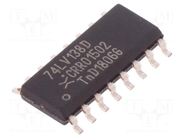 IC: digital; 3 to 8 line,decoder,demultiplexer,inverting; TTL NEXPERIA 74LV138D.112