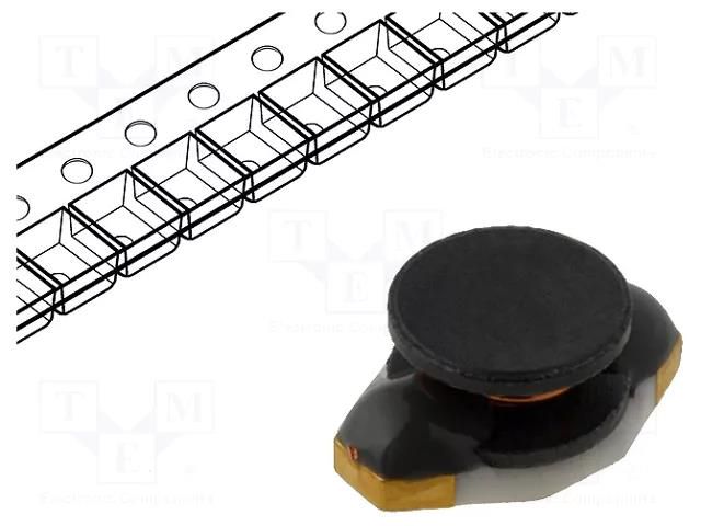 Inductor: wire; SMD; 680uH; Ioper: 0.12A; 9.2Ω; Isat: 0.14A; A: 6.6mm FERROCORE DL16-680