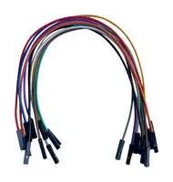 JUMPER WIRES, MULTI-COLORED, 10CM, 24AWG TW-FF-10C