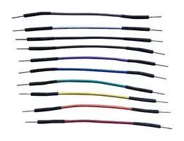 JUMPER WIRES, MULTI-COLORED, 20CM, 24AWG TW-MM-20C