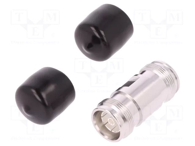 Coupler; for cable; straight; 4,3-10 socket,both sides TELEGÄRTNER J01442A0001