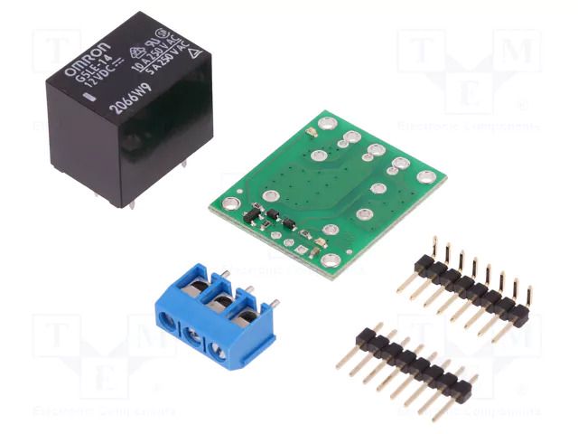 Module robotics: relay; Ch: 1; 12VDC; max.250VAC; 10A; GPIO POLOLU POLOLU-2483