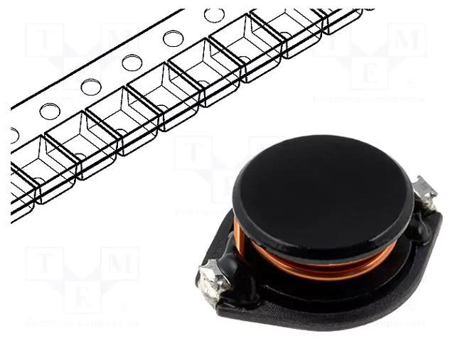 Inductor: wire; SMD; 22uH; Ioper: 3.5A; 0.047Ω; Isat: 7A; A: 18.54mm FERROCORE DL50-22