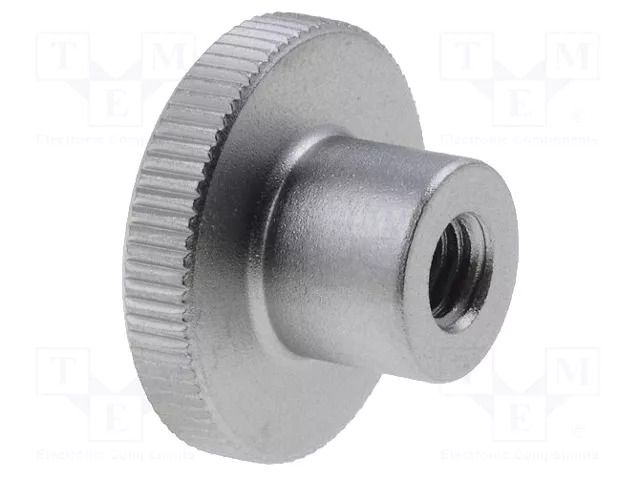 Knob; Ø: 30mm; Int.thread: M8; H: 18mm; stainless steel; DIN 466 ELESA+GANTER DIN466-M8-NI