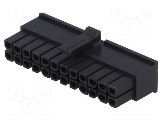 Connector: wire-board; plug; female; PIN: 24; Minitek® Pwr 3.0 AMPHENOL COMMUNICATIONS SOLUTIONS 10127716-24LF