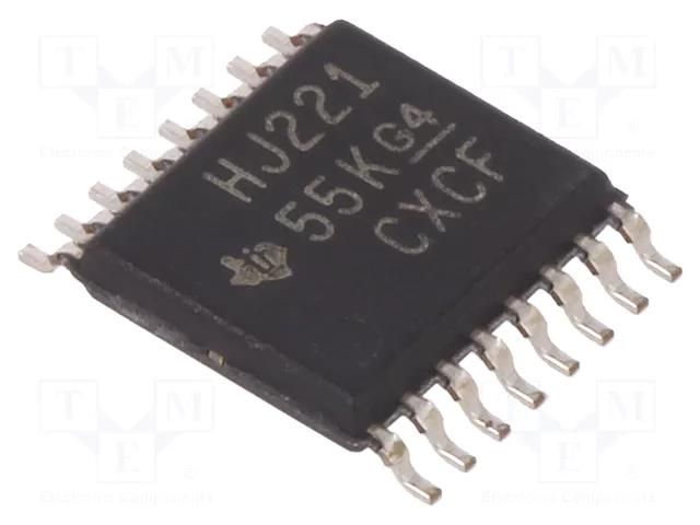 IC: digital; monostable,multivibrator,resettable; Ch: 2; 2÷6VDC TEXAS INSTRUMENTS CD74HC221PW