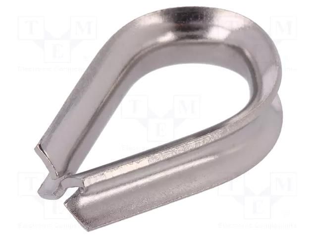 Thimble for rope; acid resistant steel A4; for rope; DIN 6899 KRAFTBERG KAUS-5-A4